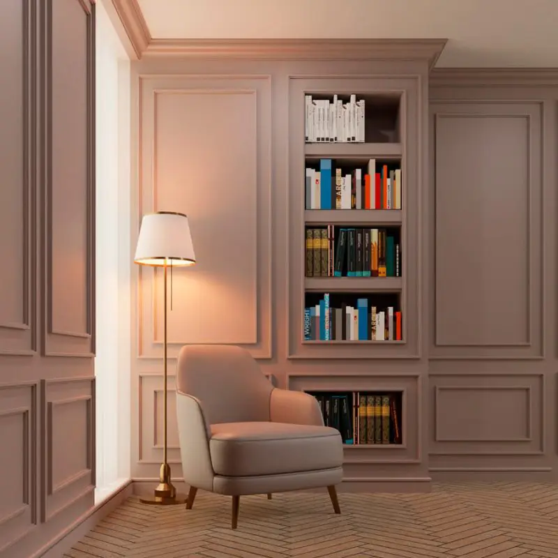 دکوراسیون با کتابخانه دیواری