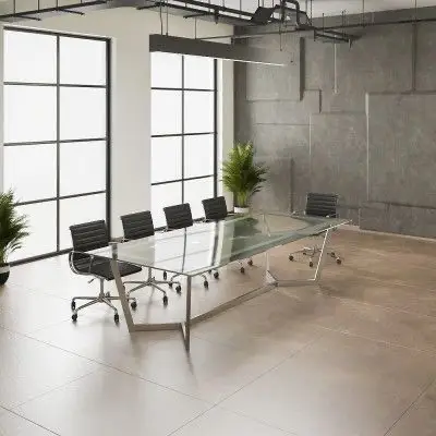 میز کنفرانس پایه چوبی