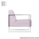 مبل اداری یک نفره مدل N53 لیو